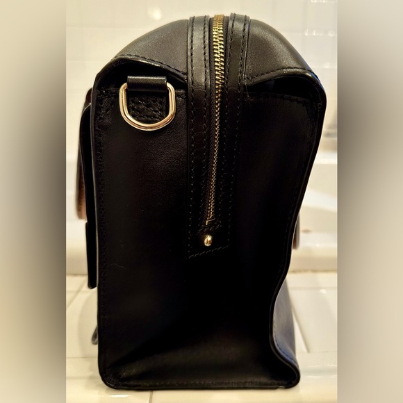 Kate Spade♠️! Kennedy/leather/black/tan/With a Bow - Picture 5 of 16